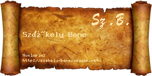 Székely Bene névjegykártya